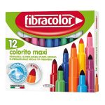 ΜΑΡΚΑΔΟΡΟΙ ZΩΓΡΑΦΙΚΗΣ COLORITO MAXI SUPERWASHABLE 12ΤΕΜ (6MM) FIBRACOLOR
