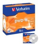 ΔΙΣΚΟΙ DVD-R 16X JEWEL CASE 5ΤΜΧ 43519 VERBATIM