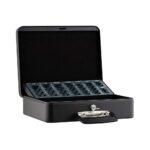 ΚΟΥΤΙ ΤΑΜΕΙΟΥ ΜΕΤΑΛΛΙΚΟ 30x23x9cm ΜΕ ΚΛΕΙΔΙ ΜΑΥΡΟ 0-814-09 SAX