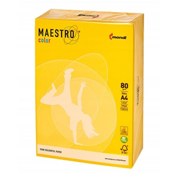 ΕΓΧΡΩΜΟ ΧΑΡΤΙ ΦΩΤΟΤΥΠΙΚΟΥ MAESTRO COLOR A4 80GR IG50 MUSTARD (ΜΟΥΣΤΑΡΔΙ) 500 ΦΥΛΛΑ MONDI