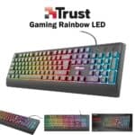 ΠΛΗΚΤΡΟΛΟΓΙΟ ΕΝΣΥΡΜΑΤΟ ΕΛΛΗΝΙΚΟ ZIVA GAMING RAINBOW LED ΜΑΥΡΟ TRUST