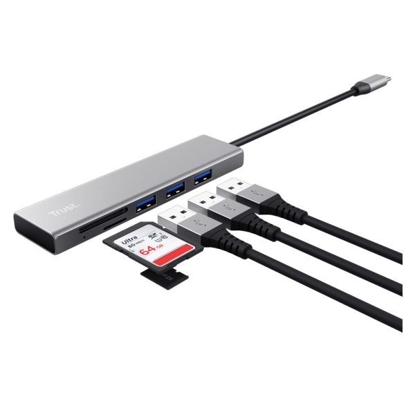 USB-C HUB & CARD READER HALYX 24191 TRUST