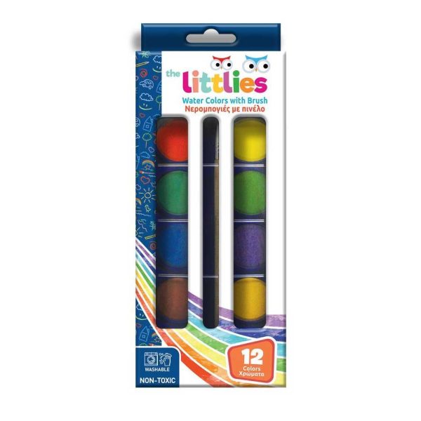 ΝΕΡΟΜΠΟΓΙΕΣ OVAL ΜΕ ΠΙΝΕΛΟ 12 ΧΡΩΜΑΤΑ THE LITTLIES