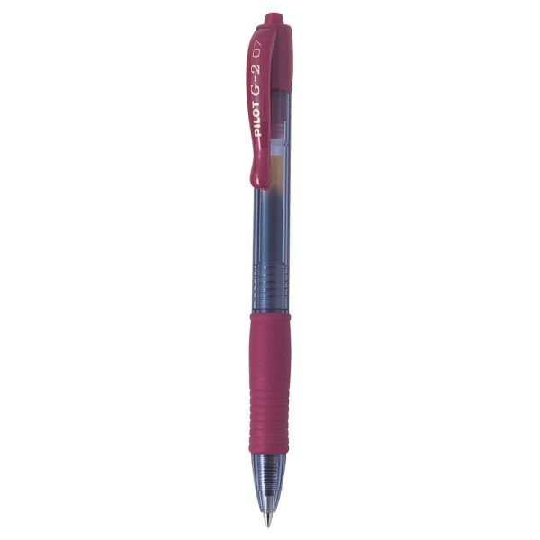 ΣΤΥΛΟ GEL INK ROLLERBALL ΜΕ ΜΑΛΑΚΗ ΛΑΒΗ G-2 0.7 ΚΟΚΚΙΝΟ ΣΚΟΥΡΟ DARK RED PILOT