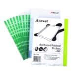ΖΕΛΑΤΙΝΕΣ ΕΝΙΣΧΥΜΕΝΕΣ Α4 ΜΕ ΠΡΑΣΙΝΗ ΡΙΓΑ GREEN REXEL