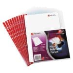ΖΕΛΑΤΙΝΕΣ ΕΝΙΣΧΥΜΕΝΕΣ Α4 ΜΕ ΚΟΚΙΝΝΗ ΡΙΓΑ RED REXEL