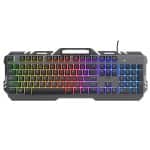 ΠΛΗΚΤΡΟΛΟΓΙΟ ΕΝΣΥΡΜΑΤΟ ΜΕΤΑΛΛΙΚΟ GAMING RAINBOW LED ΜΑΥΡΟ TRUST