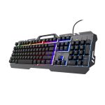 ΠΛΗΚΤΡΟΛΟΓΙΟ ΕΝΣΥΡΜΑΤΟ ΜΕΤΑΛΛΙΚΟ GAMING RAINBOW LED ΜΑΥΡΟ TRUST