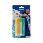 ΚΟΛΛΑ ΓΚΛΙΤΕΡ ΠΟΥ ΦΟΣΦΩΡΙΖΕΙ ΣΤΟ ΣΚΟΤΑΔΙ ΣΕΤ 4 ΧΡΩΜΑΤΑ STYLEX