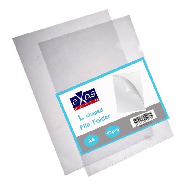 ΖΕΛΑΤΙΝΕΣ ΤΥΠΟΥ Γ A4 0.80MIC L SHAPED FILE FOLDER ORANGE PEEL (ΣΑΓΡΕ) 100ΤΜΧ EXAS PAPER