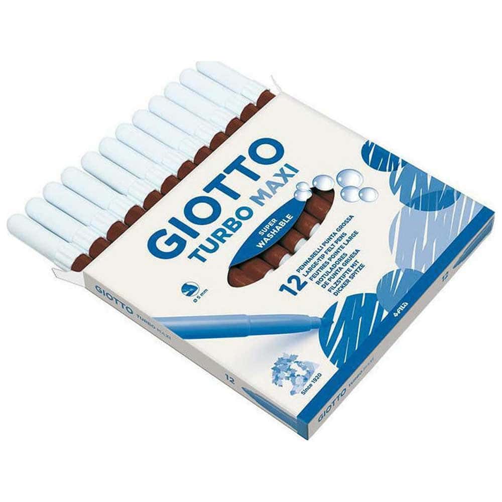 ΜΑΡΚΑΔΟΡΟΙ ΖΩΓΡΑΦΙΚΗΣ TURBO COLOR SUPERWASHABLE 12 ΤΕΜ. ΜΟΝΟΧΡΩΜΙΑ ΚΑΦΕ GIOTTO