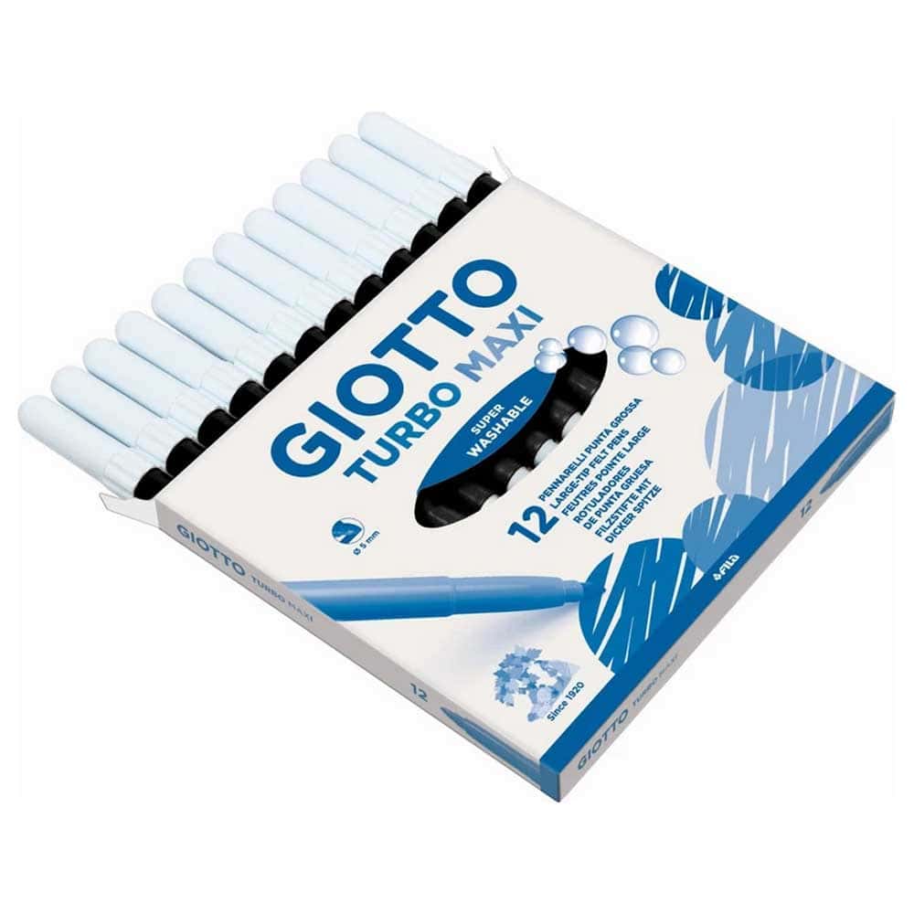 4161156-markadoroi-zografikis-turbo-color-superwashable-12-tem-mavro-giotto ΜΑΡΚΑΔΟΡΟΙ ΖΩΓΡΑΦΙΚΗΣ TURBO COLOR SUPERWASHABLE 12 ΤΕΜ. ΜΟΝΟΧΡΩΜΙΑ ΜΑΥΡΟ GIOTTO
