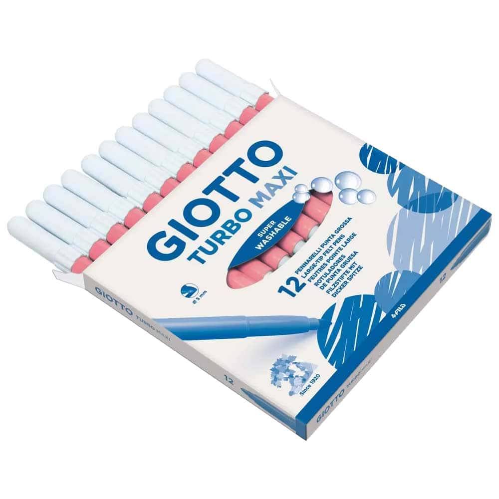 ΜΑΡΚΑΔΟΡΟΙ ΖΩΓΡΑΦΙΚΗΣ TURBO COLOR SUPERWASHABLE 12 ΤΕΜ. ΜΟΝΟΧΡΩΜΙΑ ΡΟΖ GIOTTO