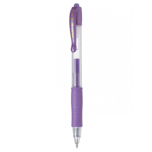 ΣΤΥΛΟ GEL INK ROLLERBALL ΜΕ ΜΑΛΑΚΗ ΛΑΒΗ G-2 0.7 ΜΩΒ/ΛΙΛΑ METALLIC PURPLE PILOT