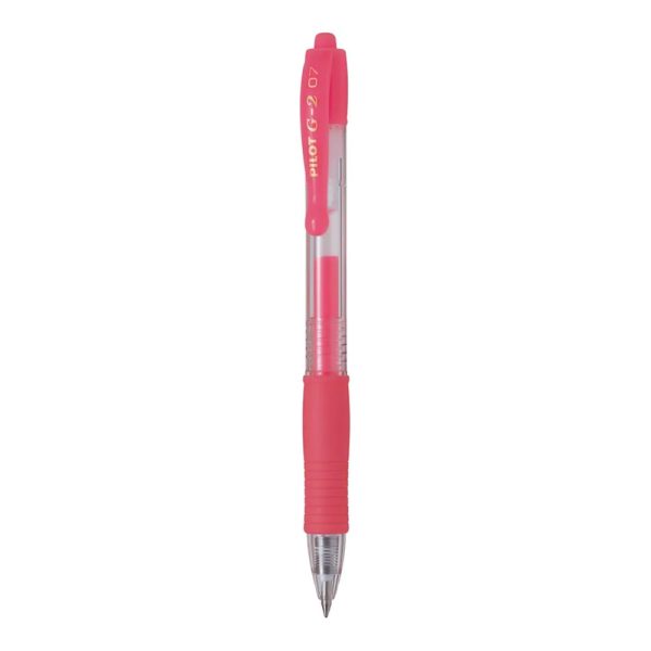 ΣΤΥΛΟ GEL INK ROLLERBALL ΜΕ ΜΑΛΑΚΗ ΛΑΒΗ G-2 0.7 NEON ΡΟΖ PINK PILOT