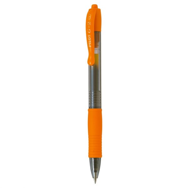 ΣΤΥΛΟ GEL INK ROLLERBALL ΜΕ ΜΑΛΑΚΗ ΛΑΒΗ G-2 0.7 ΠΟΡΤΟΚΑΛΙ ORANGE PILOT