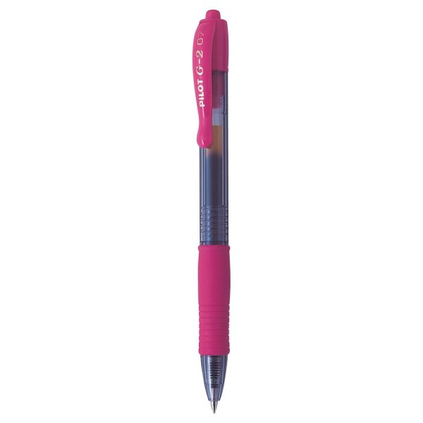 ΣΤΥΛΟ GEL INK ROLLERBALL ΜΕ ΜΑΛΑΚΗ ΛΑΒΗ G-2 0.7 ΡΟΖ/ΦΟΥΞ PINK PILOT