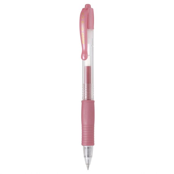 ΣΤΥΛΟ GEL INK ROLLERBALL ΜΕ ΜΑΛΑΚΗ ΛΑΒΗ G-2 0.7 ΡΟΖ METALLIC PINK PILOT