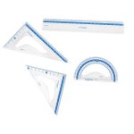 ΣΕΤ ΤΡΙΓΩΝΑ ΓΕΩΜΕΤΡΙΑΣ ΜΕ ΕΥΚΑΜΠΤΟ ΧΑΡΑΚΑ 20CM KEYROAD