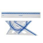 ΣΕΤ ΤΡΙΓΩΝΑ ΓΕΩΜΕΤΡΙΑΣ ΜΕ ΕΥΚΑΜΠΤΟ ΧΑΡΑΚΑ 20CM KEYROAD