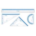 ΣΕΤ ΤΡΙΓΩΝΑ ΓΕΩΜΕΤΡΙΑΣ ΜΕ ΕΥΚΑΜΠΤΟ ΧΑΡΑΚΑ 30CM KEYROAD
