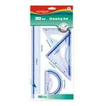 ΣΕΤ ΤΡΙΓΩΝΑ ΓΕΩΜΕΤΡΙΑΣ ΜΕ ΕΥΚΑΜΠΤΟ ΧΑΡΑΚΑ 30CM KEYROAD