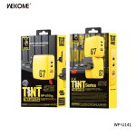ΑΝΤΑΠΤΟΡΑΣ ΦΟΡΤΙΣΗΣ QC3.0 & POWER DELIVERY GaN 2xUSB-C USB-A 67W WP-U141 YELLOW ΚΙΤΡΙΝΟ WEKOME