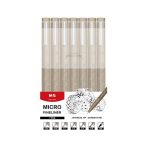 ΜΑΡΚΑΔΟΡΟΣ ΣΧΕΔΙΟΥ MICRO FINELINER PIGMENT ΜΑΥΡΟ ΣΕΤ 7ΤΜΧ M&G