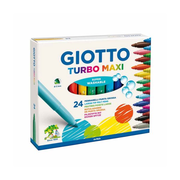 ΜΑΡΚΑΔΟΡΟΙ ΖΩΓΡΑΦΙΚΗΣ ΧΟΝΔΡΟΙ TURBO MAXI 24 ΤΕΜ. GIOTTO