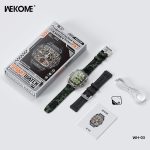 SMARTWATCH ΠΑΛΜΟΓΡΑΦΟΣ TOUGHAN SERIES IP67 SPORTS NFC WIRELESS CALLING GREY ΓΚΡΙ WH-03 WEKOME