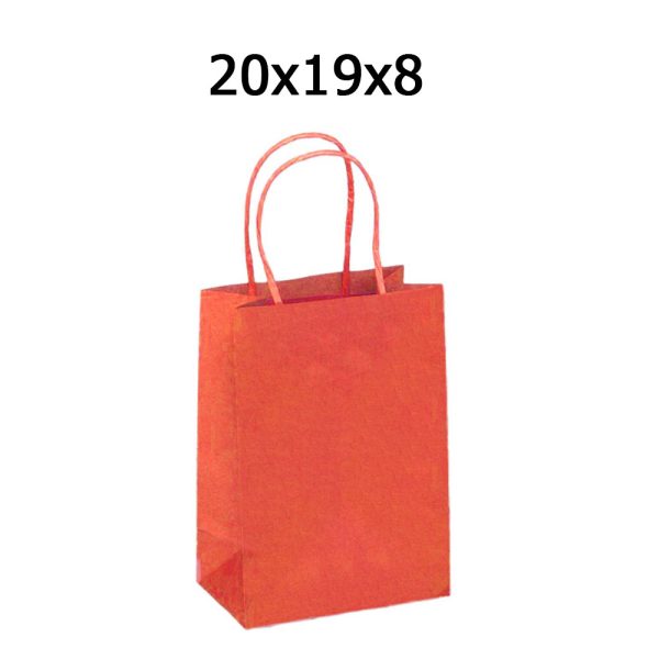 ΣΑΚΟΥΛΑ ΜΕ ΣΤΡΙΦΤΟ ΧΕΡΟΥΛΙ ΧΑΡΤΙΝΗ ΚΟΚΚΙΝΟ 20Χ19Χ8 ΝΑΚΟΣ