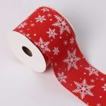 ΚΟΡΔΕΛΑ ΣΑΤΕΝ ΣΥΣΚΕΥΑΣΙΑΣ ΧΕΙΡΟΤΕΧΝΙΑΣ ΤΥΠΩΜΕΝΗ 63mm x 5m ΚΟΚΚΙΝΟ ΝΙΦΑΔΕΣ SANTA FABI