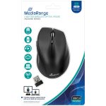 ΠΟΝΤΙΚΙ ΑΣΥΡΜΑΤΟ ANATOMIKO ΜΑΥΡΟ HIGHLINE SERIES 1600DPI 5 BUTTON MROS208 MEDIARANGE