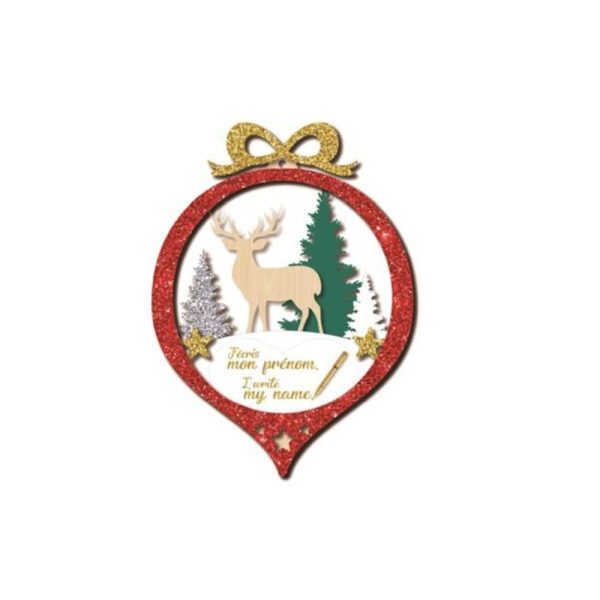 ΣΤΟΛΙΔΙ ΞΥΛΙΝΟ ΧΡΙΣΤΟΥΓΕΝΝΙΑΤΙΚΟ 9CM ΚΟΚΚΙΝΟ ΠΛΑΙΣΙΟ ΓΚΛΙΤΕΡ GLOREX INSPIRATIONS