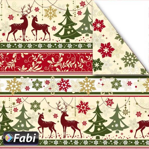 ΧΑΡΤΟΝΙ ΧΡΙΣΤΟΥΓΕΝΝΙΑΤΙΚΟ BAROCK XMAS 50Χ70 270GR FABI