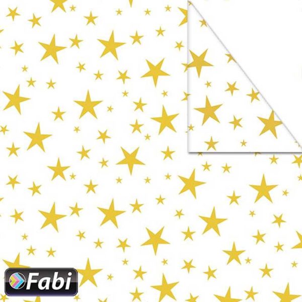 ΧΑΡΤΟΝΙ ΧΡΙΣΤΟΥΓΕΝΝΙΑΤΙΚΟ ΛΕΥΚΟ ΑΣΤΕΡΙΑ 50Χ70 270GR FABI