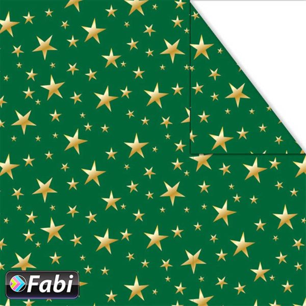 ΧΑΡΤΟΝΙ ΧΡΙΣΤΟΥΓΕΝΝΙΑΤΙΚΟ ΠΡΑΣΙΝΟ ΑΣΤΕΡΙΑ 50Χ70 270GR FABI
