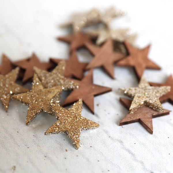 ΞΥΛΙΝΟ ΧΡΙΣΤΟΥΓΕΝΝΙΑΤΙΚΟ ΑΣΤΕΡΙΑ ΜΕ GLITTER ΣΥΚΕΥΑΣΙΑ 18ΤΜΧ GLOREX