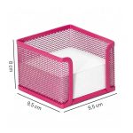 ΜΕΤΑΛΛΙΚΗ ΒΑΣΗ ΣΗΜΕΙΩΣΕΩΝ ΔΙΑΤΡΗΤΗ MESH 9,5x9,5x8cm ΦΟΥΞΙΑ GROOVY