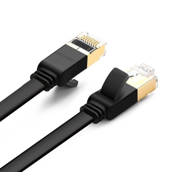 ΚΑΛΩΔΙΟ ΔΙΚΤΥΟΥ ETHERNET CAT7 FLAT CABLE PURE COPPER 20m ΜΑΥΡΟ NW106 UGREEN