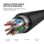 ΚΑΛΩΔΙΟ ΔΙΚΤΥΟΥ ETHERNET CAT7 F/FTP PURE COPPER 15m ΜΑΥΡΟ NW107 UGREEN