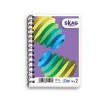 ΜΠΛΟΚ ΣΠΙΡΑΛ ΡΙΓΕ 9X12,7 No 2 ΜΕ ΤΥΧΑΙΟ ΣΧΕΔΙΟ 60ΦΥΛΛΑ SKAG