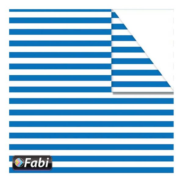 ΧΑΡΤΙ ΚΑΝΣΟΝ 50X70CM 300GR ΜΕ ΣΧΕΔΙΟ ΡΙΓΕ ΜΠΛΕ ΛΕΥΚΟ FABI