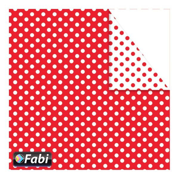 ΧΑΡΤΙ ΚΑΝΣΟΝ 50X70CM 300GR ΜΕ ΣΧΕΔΙΟ ΠΟΥΑ ΚΟΚΚΙΝΟ ΛΕΥΚΟ FABI