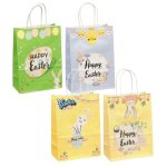 ΣΑΚΟΥΛΑ ΜΕ ΣΤΡΙΦΟ ΧΕΡΟΥΛΙ ΧΑΡΤΙΝΗ ΜΕ ΠΑΣΧΑΛΙΝΟ ΣΧΕΔΙΟ 22x16x8 NAKOS