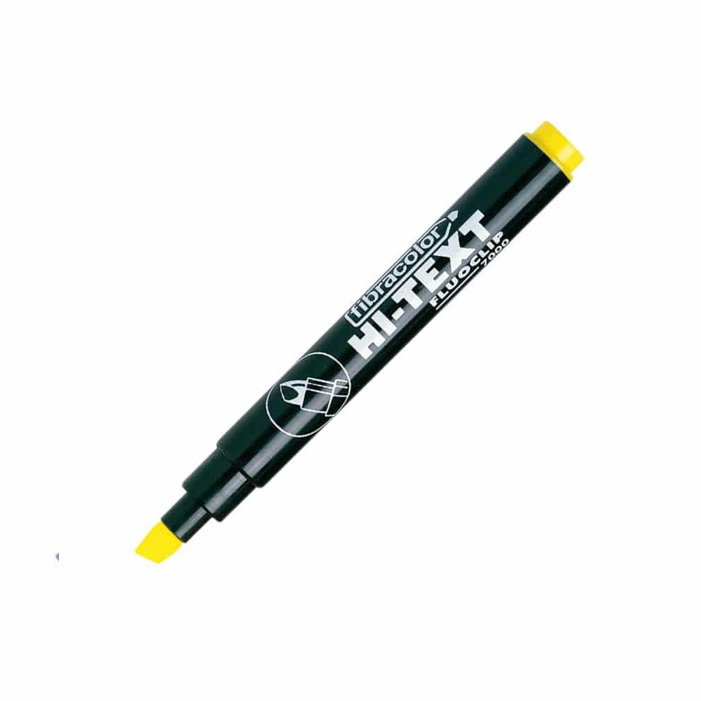 ΜΑΡΚΑΔΟΡΟΣ ΥΠΟΓΡΑΜΜΙΣΗΣ HI TEXT FLUOCLIP 7000 5.2mm ΚΙΤΡΙΝΟ FIBRACOLOR HI-TEXT