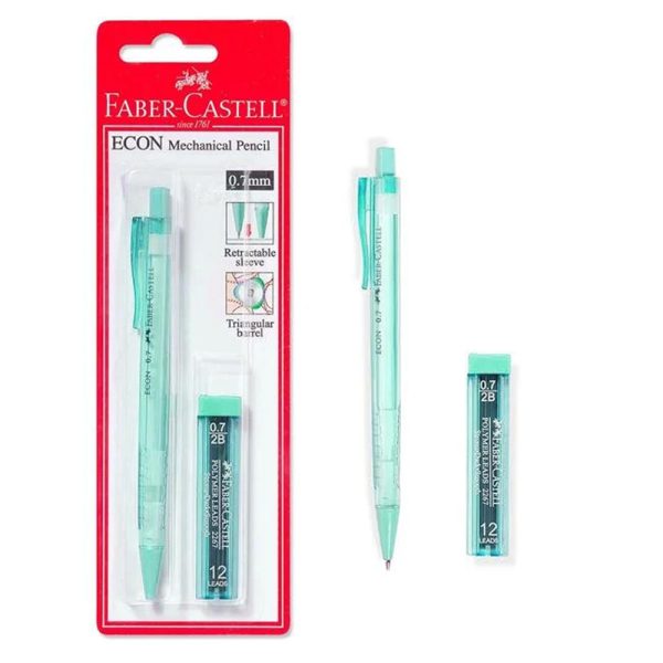 ΜΗΧΑΝΙΚΟ ΜΟΛΥΒΙ ECON MECHANICAL PENCIL 0.7mm & ΔΩΡΟ ΑΝΤΑΛΛΑΚΤΙΚΕΣ ΜΥΤΕΣ ΣΙΕΛ FABER CASTELL