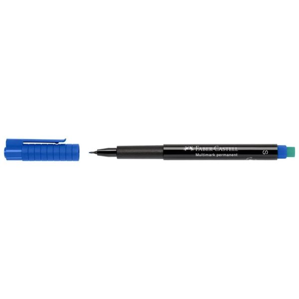 ΜΑΡΚΑΔΟΡΟΣ ΑΝΕΞΙΤΗΛΟΣ S 0.6mm ΜΠΛΕ MULTIMARK PERMANENT FABER-CASTELL