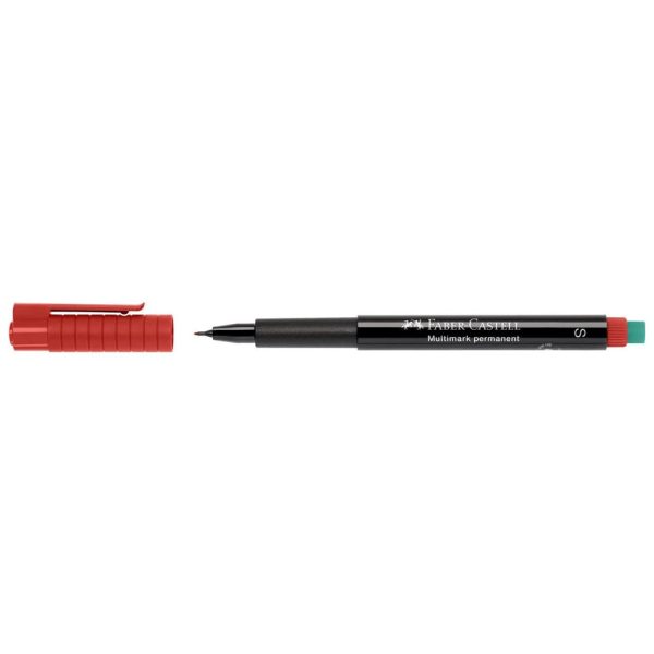 ΜΑΡΚΑΔΟΡΟΣ ΑΝΕΞΙΤΗΛΟΣ S 0.6mm ΚΟΚΚΙΝΟ MULTIMARK PERMANENT FABER-CASTELL
