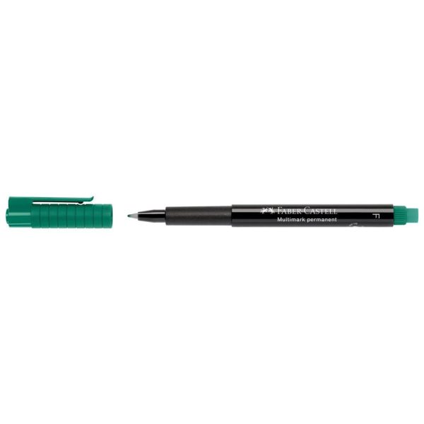 ΜΑΡΚΑΔΟΡΟΣ ΑΝΕΞΙΤΗΛΟΣ F 0.4mm ΠΡΑΣΙΝΟ MULTIMARK PERMANENT FABER-CASTELL